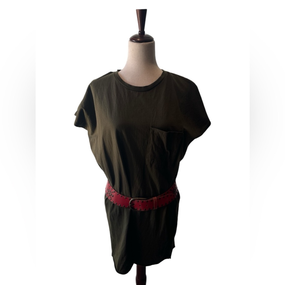 Green Tee Shirt Dress S Zara